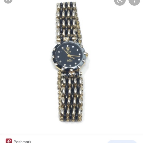 Listing vintage Giovani Cellini crystal diamond with gold and silver band - Picture 6 of 6